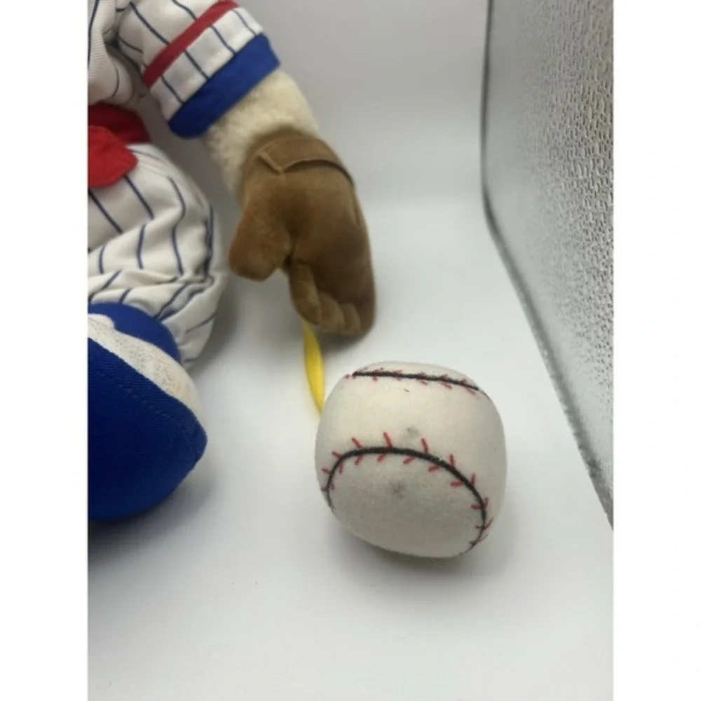 Baby Gund My First Teddy Baseball Teach ME White Lil All Star‎